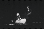 Joel Grey and unidentified in the stage production Cabaret