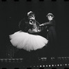 Joel Grey and unidentified in the stage production Cabaret