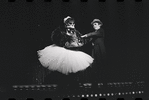 Joel Grey and unidentified in the stage production Cabaret