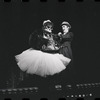 Joel Grey and unidentified in the stage production Cabaret