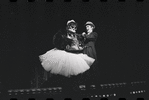Joel Grey and unidentified in the stage production Cabaret