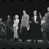 Edward Winter, Lotte Lenya, Jack Gilford, Jill Haworth, Bert Convy, Joel Grey, Peg Murray and ensemble in the stage production Cabaret