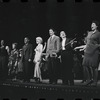 Edward Winter, Lotte Lenya, Jack Gilford, Jill Haworth, Bert Convy, Joel Grey, Peg Murray and ensemble in the stage production Cabaret