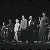 Edward Winter, Lotte Lenya, Jack Gilford, Jill Haworth, Bert Convy, Joel Grey, Peg Murray and ensemble in the stage production Cabaret