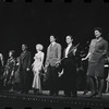 Edward Winter, Lotte Lenya, Jack Gilford, Jill Haworth, Bert Convy, Joel Grey, Peg Murray and ensemble in the stage production Cabaret
