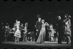 Bert Convy, Jill Haworth [left], Jack Gilford, Lotte Lenya [center] and ensemble in the stage production Cabaret
