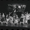 Joel Grey [center] and unidentified others in the stage production Cabaret