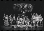 Joel Grey [center] and unidentified others in the stage production Cabaret
