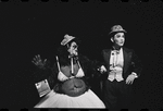 Joel Grey and unidentified in the stage production Cabaret