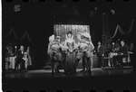 Jill Haworth [center], Bert Convy [right] and ensemble in the stage production Cabaret