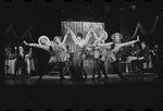 Jill Haworth [center], Bert Convy [right] and ensemble in the stage production Cabaret