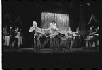 Jill Haworth [center], Bert Convy [right] and ensemble in the stage production Cabaret