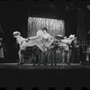 Jill Haworth [center], Bert Convy [right] and ensemble in the stage production Cabaret