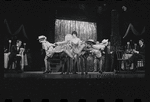 Jill Haworth [center], Bert Convy [right] and ensemble in the stage production Cabaret