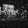 Jill Haworth [center], Bert Convy [right] and ensemble in the stage production Cabaret