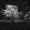 Jill Haworth [center], Bert Convy [right] and ensemble in the stage production Cabaret