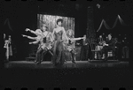 Jill Haworth [center], Bert Convy [right] and ensemble in the stage production Cabaret