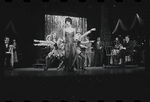 Jill Haworth [center], Bert Convy [right] and ensemble in the stage production Cabaret