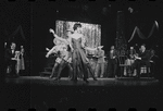 Jill Haworth [center], Bert Convy [right] and ensemble in the stage production Cabaret