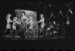 Jill Haworth [left], Bert Convy [right] and ensemble in the stage production Cabaret
