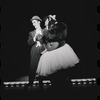 Joel Grey and unidentified in the stage production Cabaret