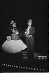 Joel Grey and unidentified [left] in the stage production Cabaret