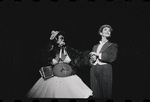 Joel Grey and unidentified in the stage production Cabaret