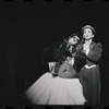 Joel Grey and unidentified in the stage production Cabaret