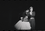 Joel Grey and unidentified in the stage production Cabaret