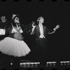 Joel Grey and unidentified in the stage production Cabaret