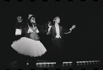 Joel Grey and unidentified in the stage production Cabaret