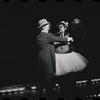 Joel Grey and unidentified in the stage production Cabaret