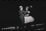 Joel Grey and unidentified in the stage production Cabaret