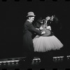 Joel Grey and unidentified in the stage production Cabaret