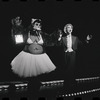 Joel Grey and unidentified in the stage production Cabaret