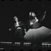 Joel Grey and unidentified in the stage production Cabaret