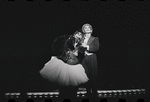 Joel Grey and unidentified in the stage production Cabaret