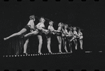 Joel Grey and ensemble dancers in the stage production Cabaret