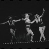 Joel Grey and ensemble dancers in the stage production Cabaret