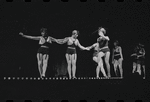 Joel Grey and ensemble dancers in the stage production Cabaret