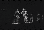 Joel Grey and ensemble dancers in the stage production Cabaret