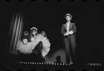 Joel Grey and unidentified in the stage production Cabaret