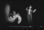 Joel Grey [right] and unidentified in the stage production Cabaret