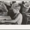 Child studying in school, Southeast Missouri Farms
