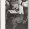 Child studying in school, Southeast Missouri Farms