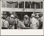 Group of farmers in town, Saturday afternoon, Steele, Missouri