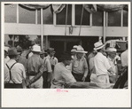 Group of farmers in town, Saturday afternoon, Steele, Missouri