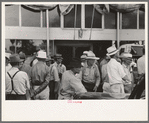 Group of farmers in town, Saturday afternoon, Steele, Missouri