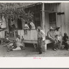 Group of Negro cotton pickers resting during lunch hour, Lehi, Arkansas