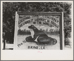 Sign of frog company, Rayne, Louisiana